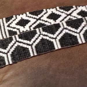 Black and White Beaded Dance Belt