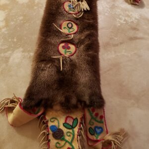 Woodland Style Beaded Otter Skin Bag