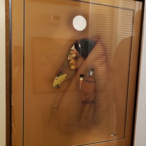 Painting of a Native American Man Cloaked in an Eagle