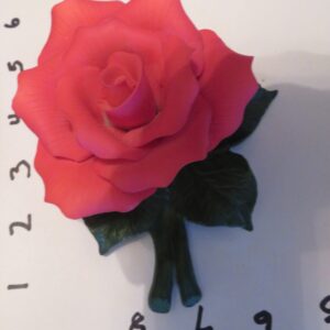 Dark Pink Ceramic Rose