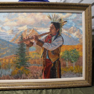 Hyrum C. Joe Man playing Flute on the hillside