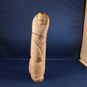 Bear with colorful neckless Zuni Fetish Carving