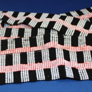 Beaded Dance Belt Red, White and black