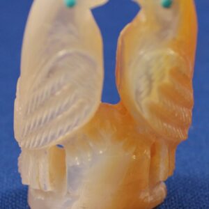 Pair of Birds Facing each other Fetish Carving