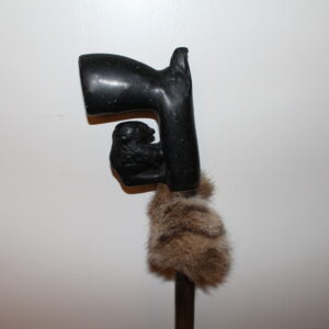 Long Pipe with Feathers and fur Buffalo by Shinok