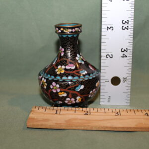 Brown Floral Print Vase