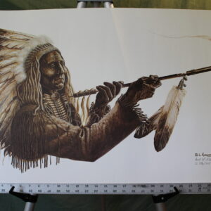 Bob L. Harness Chief with Peace Pipe