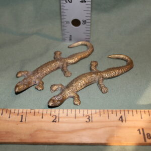Pair of Metal Lizards