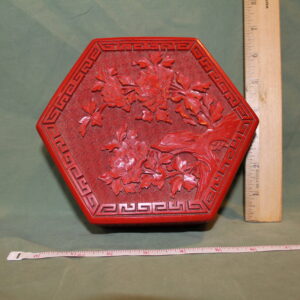 Red Oriental Hexagon Box