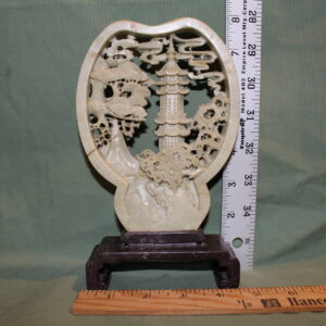 Scenic Asia Jade Carving on Stand