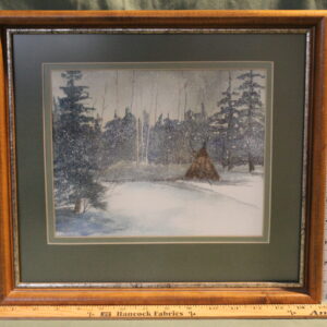 Painting of Teepee in Winter