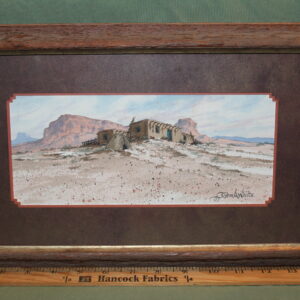Desert Painting of Southwest Style House by John A. White