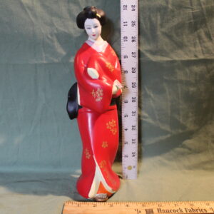 Asian Woman in Red Figurine