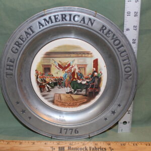 The Declaration of Independence metal plate