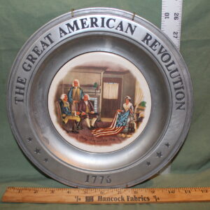 Betsy Ross and the Flag metal plate