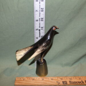 Wood Carven Black Bird beak broken