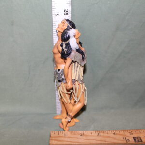 Native American Lovers Holding Hands Back to Back Figurine
