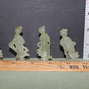 Set of Four Carved Jade Women