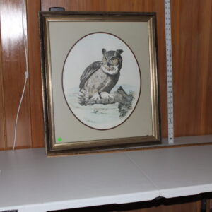 The Lookout by E Howard Burge - Owl