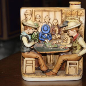 Cowboys Playing Games Ceramic Piece