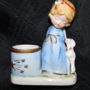 Christmas Luvkins Angel & Lamb Porcelain Candle Holder