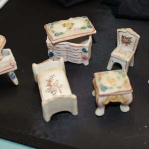 Set of Ceramic Furniture Pieces
