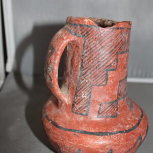 Vase Red with Black Art