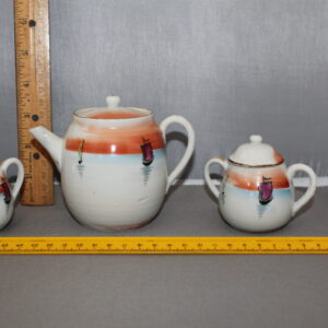 Hand Painted Ship on the Horizon Tea Set