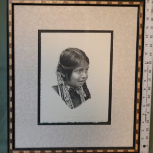 Stephen Forbis ink bust of child